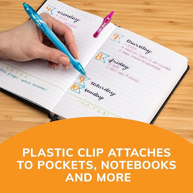 BIC Gelocity Quick Dry Ocean Themed Gel Pen Set with Fast-Drying Ink and Retractable Design, 16-Count in Assorted Ink, (Pack of 2)