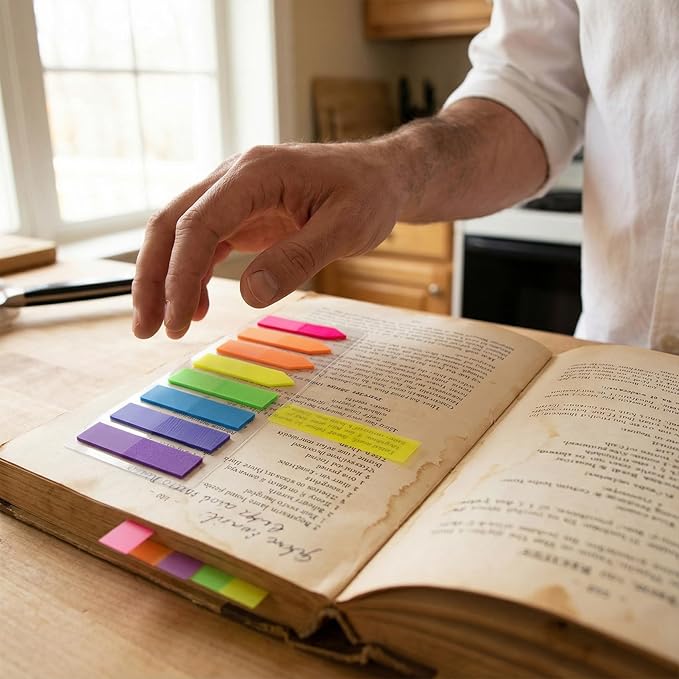 280 Pcs Sticky Tabs, Sticky Note Tabs, Page Markers Bright Sticky Tabs, Small Sticky Notes Flags and Arrow Flags, Fluorescent Index Tab Stickers for Notebooks (7 Colors)