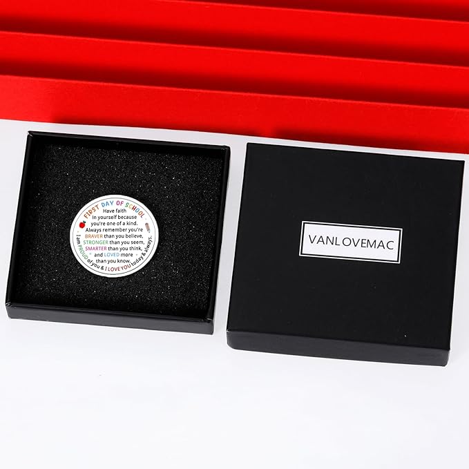 VANLOVEMAC First Day of School Gifts Dorm Room Essentials for Girls Boys Back to School Gifts Inspirational Pocket Hug