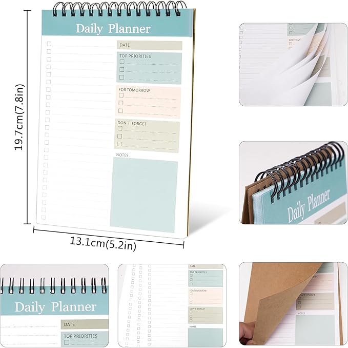 To Do List Pad - To Do List Notebook for Work with 70 Sheets, Undated Daily Planner Perfect for Daily Tasks and Goal Setting, To Do List Notepad Suitable for Office, Home and School-Nature