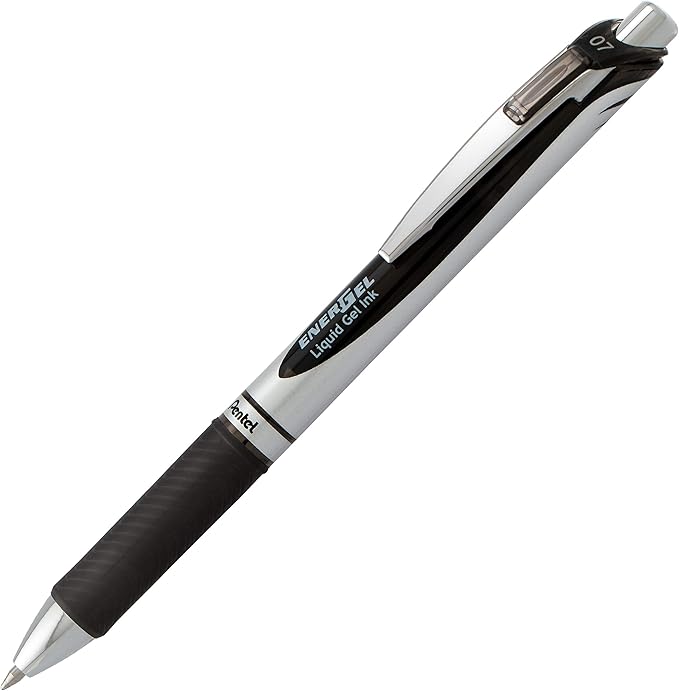 Pentel EnerGel RTX Liquid Gel Ink Pens, (0.7mm), Medium Line, Black Ink, Pack of 3 (BL77BP3A)