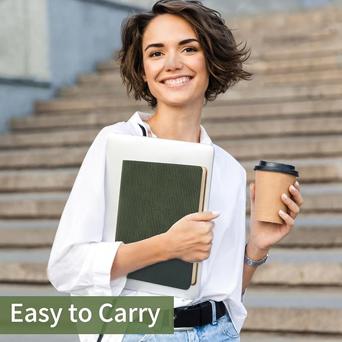 Lined Journal Notebook for Work College Ruled Note Book 5.79"x8.27" A5 PU Leather Daily Journaling 216 Pages for Women Men Writing Home School Supplies Business (B5 Lined 160pages, 2 Pack-Red/Darkgreen)