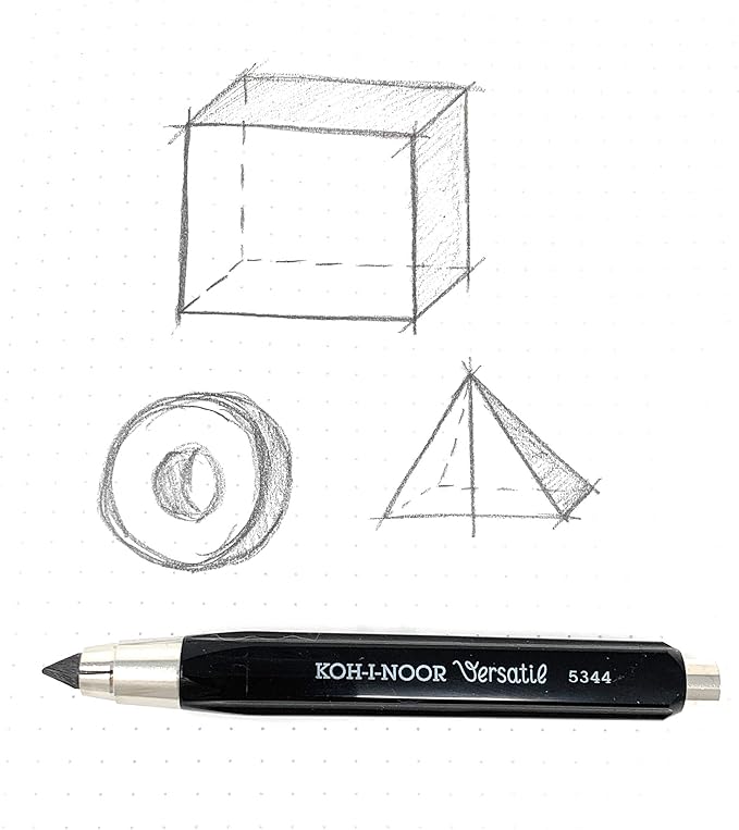 KOH-I-NOOR 5344 5.6mm Diameter Mechanical Clutch Lead Holder Pencil,black