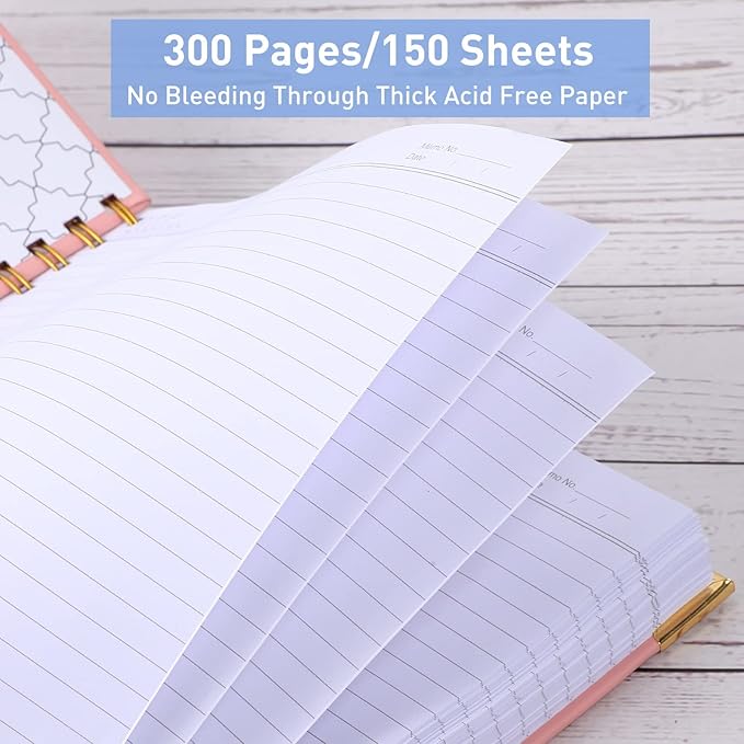 Spiral Notebook, College Ruled Notebook Journal, 8.5” x 11”, 300 Pages Leather Writing Journal for Women Men, A4 Hardcover Notebook for Work School, 24pcs Index Tabs, Green2