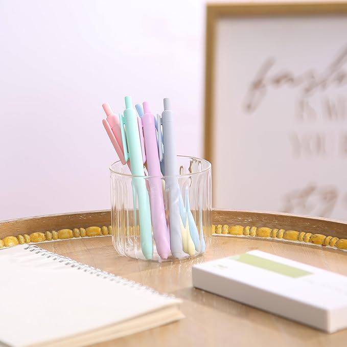 Mr. Pen- Retractable Gel Pens, 6 Pack, Color Ink Gel Pens Fine Point, Pastel Colors, 0.7mm, Back to School Supplies