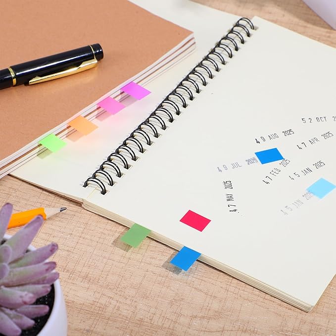 1600Pcs Book Annotation Tabs Sticky Tabs for Notebooks Page Markers Book Clear Sticky Notes Writable Small Colored Stickys Pop Up Index Tab for Planner Classify Files Teacher Supplies