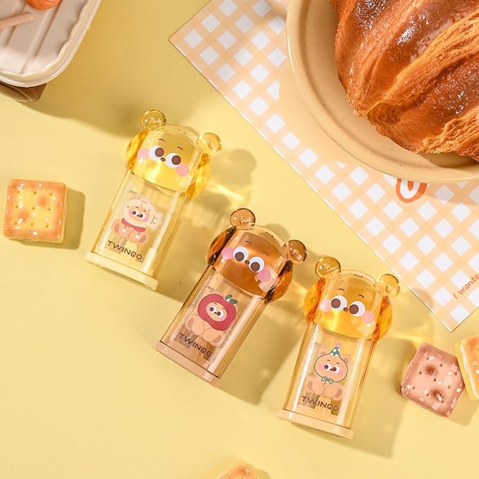 Cute Bear Stationery Set,Including 3Pcs Cute Bear Pencil Sharpeners, Kawaii School Supplies for Kawaii Office School Home Supplies