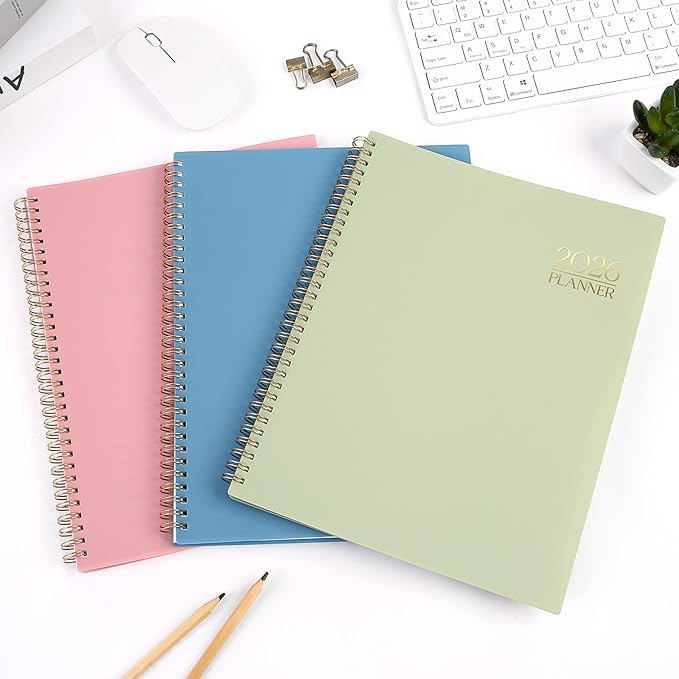 2026 Planner, 8.5" x 11" Weekly and Monthly Planner, January 2026 - December 2026, Agenda Planner with Monthly Tabs, Goal Setting & Time Management Organizer for Women & Men