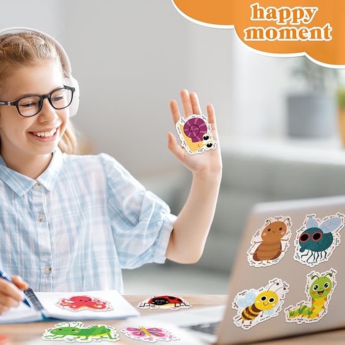Crtiin 80 Pcs Anxiety Sensory Stickers with Inspirational Quotes Calm Textured Relief Mental Health Stickers Office Adhesive Sensory Tape Anti Stress for Adults(Retro)