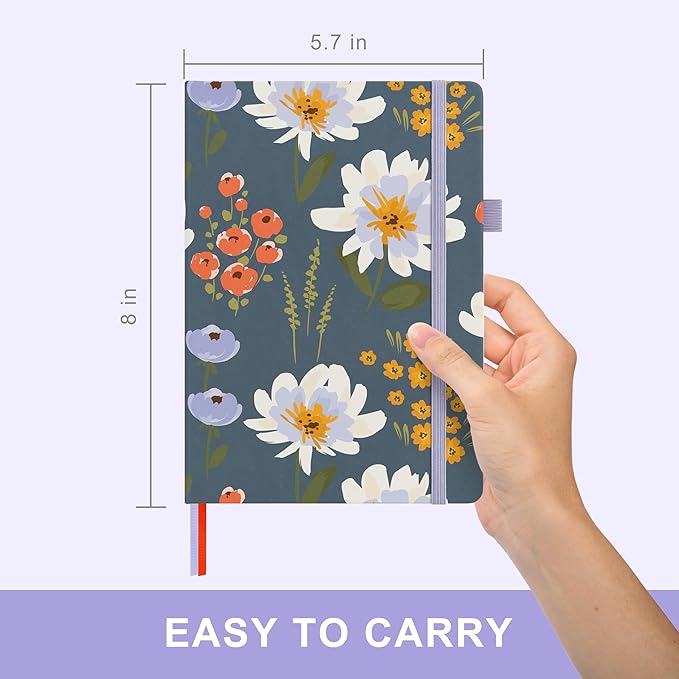 And Per Se Undated Planner – A5 Weekly & Monthly Goal Planner for 72 Weeks (1.5 Years) – Hardcover with Monthly Tab Stickers, Back Pocket & Habit Tracking (Garden Flowers)
