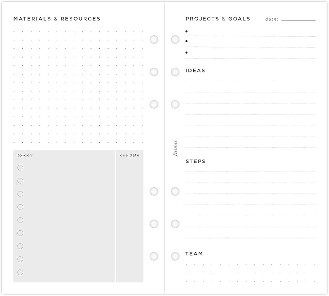 Filofax Personal Project Management Refill