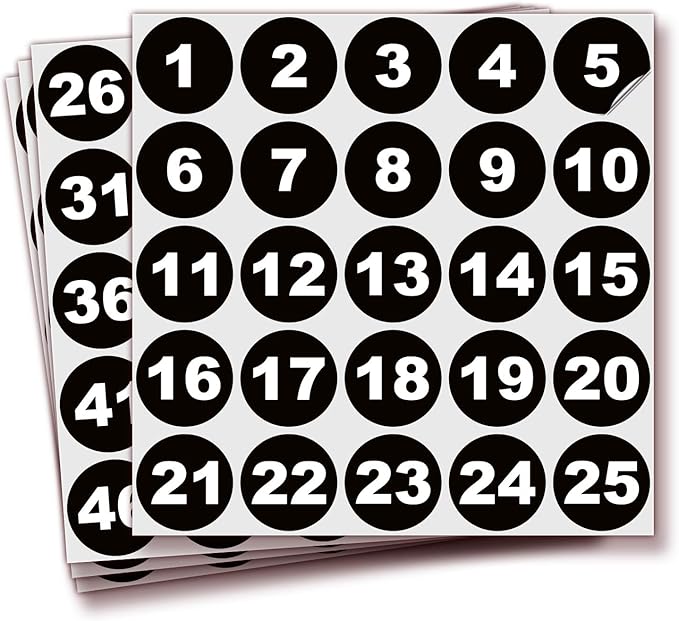 iSYFIX Black Consecutive Number Stickers – 1 to 100, 1.5-inch, 1 set – Vinyl Self Adhesive Premium Decal, Ideal for Inventory, Storage, Organizing, Boxes, Bins, Toolbox, Lockers & More, Indoor/Outdoor