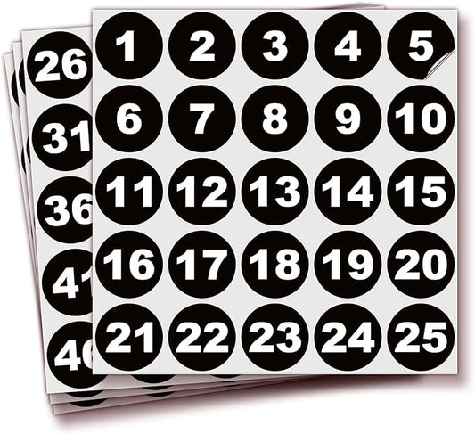 iSYFIX Black Consecutive Number Stickers – 1 to 100, 1.5-inch, 1 set – Vinyl Self Adhesive Premium Decal, Ideal for Inventory, Storage, Organizing, Boxes, Bins, Toolbox, Lockers & More, Indoor/Outdoor