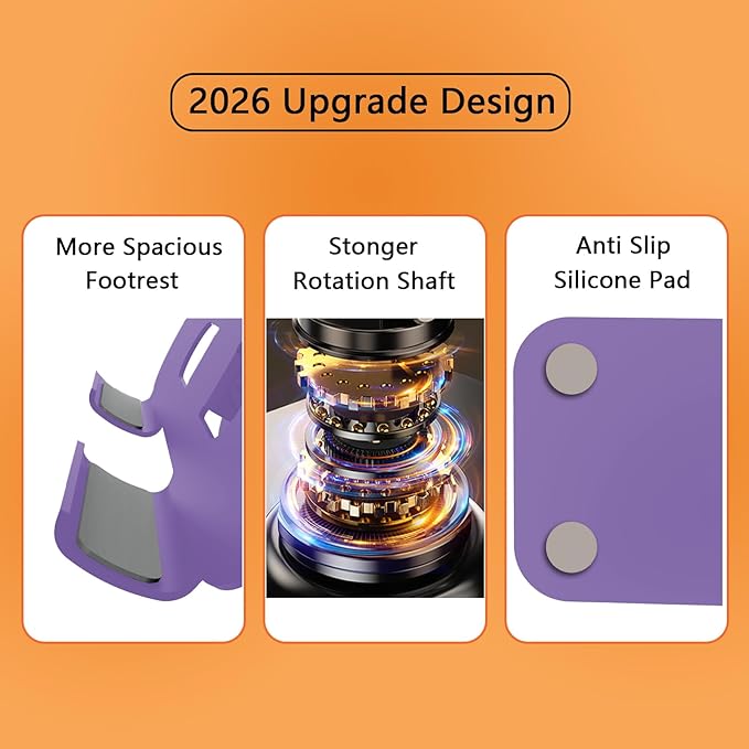 Metal Tablet Stand, Adjustable 360° Rotation Tablet Holder Compatible with 4-16" Tablet Such as iPad Pro Air, iPad mini, Tab S10 Ultra (Purple)