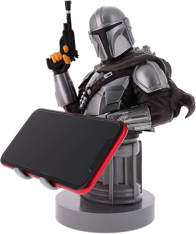 Exquisite Gaming: Star Wars: The Mandalarian - Original Mobile Phone & Gaming Controller Holder, Device Stand, Cable Guys, Licensed Figure