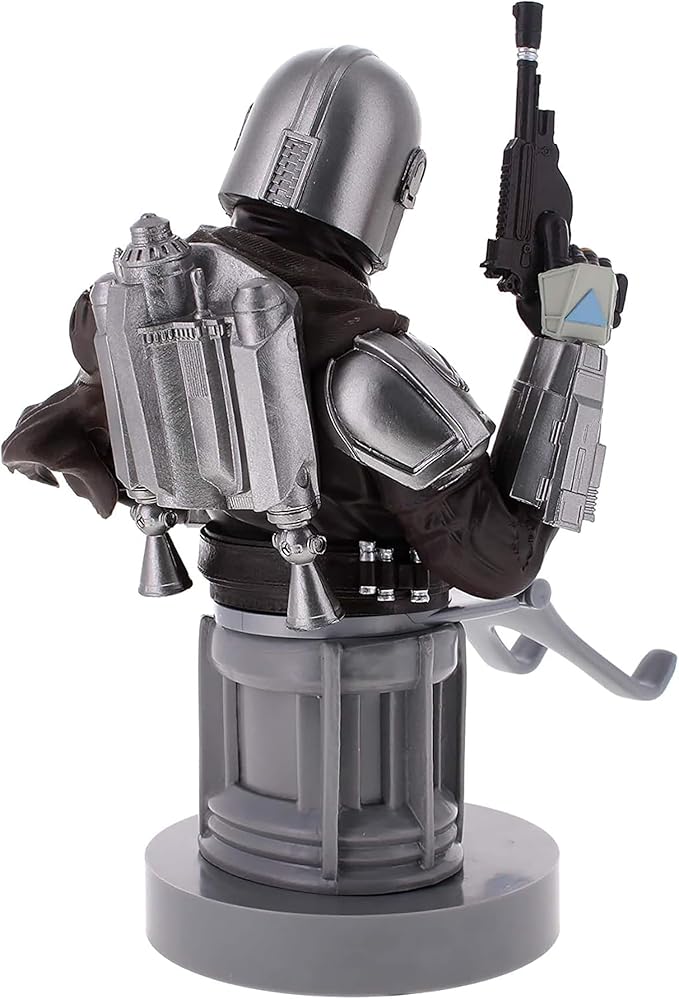 Exquisite Gaming: Star Wars: The Mandalarian - Original Mobile Phone & Gaming Controller Holder, Device Stand, Cable Guys, Licensed Figure