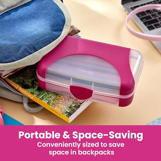 LockerMate by Bostitch Hard Pencil Case, Durable Plastic Pencil Box, Kid-Friendly Design