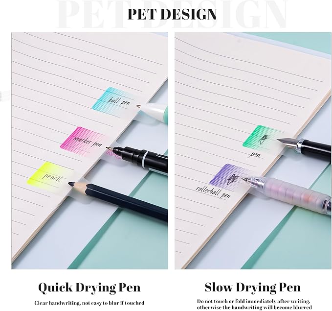 Golcellia 6 Pcs 600 Sheets Sticky Tabs - Colorful Sticky Flags with 5 Gradient Patterns - Ideal for Index, Notebook, Book, Page, Divider, Binder Tabs, Page Markers & Bible Tabs