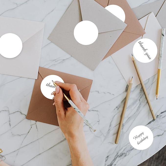 STARLIBOO Blank Dot Stickers, 1.5 inch Circle Stickers, 1000Pcs White Round Price Sticker, Writable White Sticker for Office, Garage Sale,Yard Sale(2Rolls)