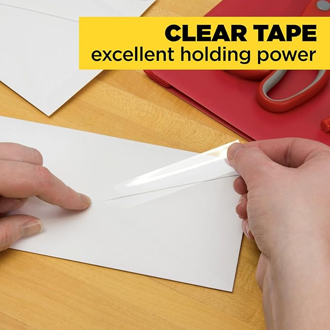 Scotch Transparent Tape, Clear Tape Engineered for Office and Home Use, 1 Inch Core, 3/4 in x 1000 in, 6 Boxes