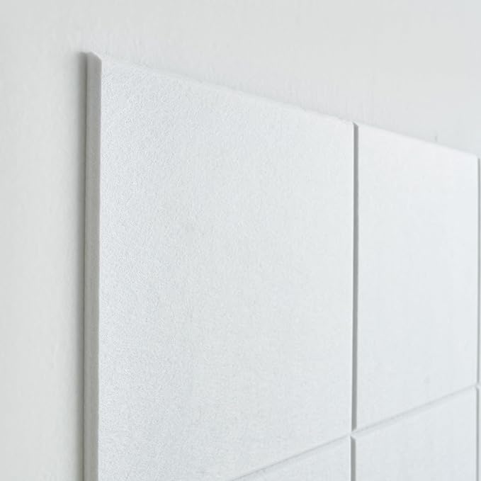Large Bulletin Board 48x36- Office Wall Organizer to Replace Your Old Cork Boards for Walls for Office Decor -12-Pack Felt Wall Tiles for Home Office Decor, Classroom Decor (Milky White)