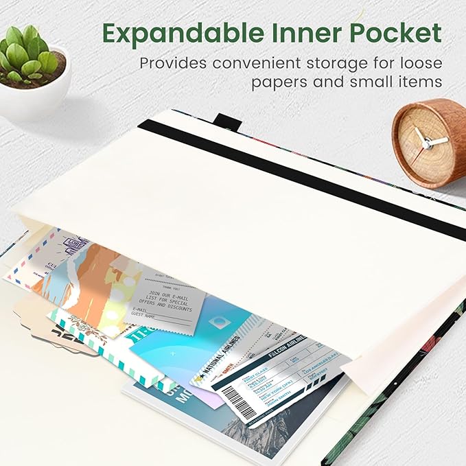 Taja Pretty Lined Journal for Women, Aesthetic Cute Hardcover Leather Journal for Writing, A5 College Ruled Notebook for Work & Note Taking, Perfect for Office School Home, 160 Pages, Hummingbird