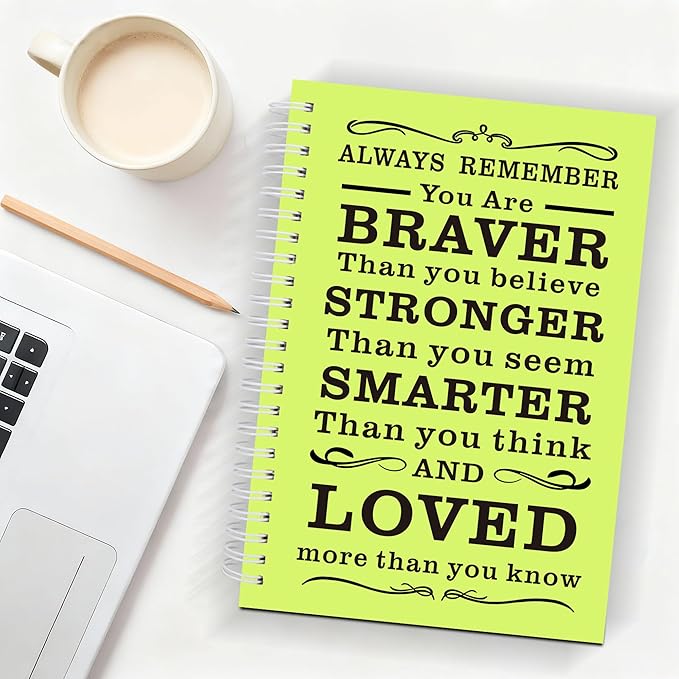 2Pcs Blank Spiral Notebook,Inspirational Gifts A5 Hardcover Sketch Book,Art Sketchbook for Drawing, Unlined, Plain Sketch Book for Women Men Work Writing,160 Pages (2, Blank Page Light Green)