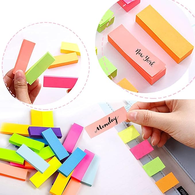 Sticky Notes, 1600 Sheets 1 x 3 in Self Sticky Notes Pad Colour Sticky Notes Super Sticky Notes Pad for Office Home School Meeting(8 Colors)