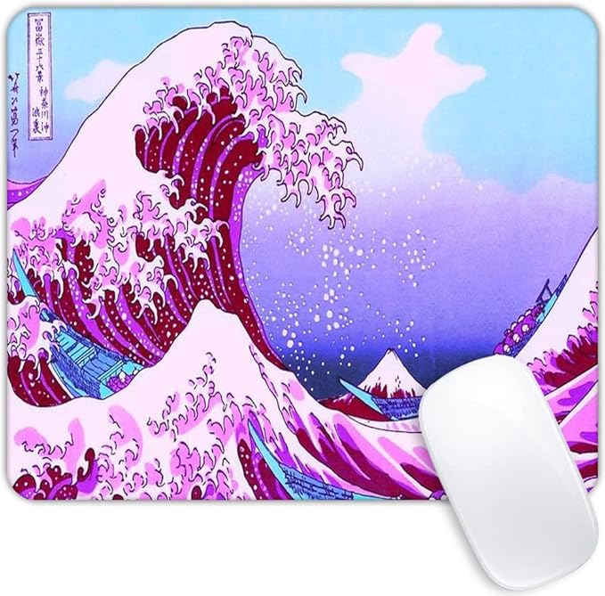 Pink Waves Mouse pad Customized Mousepad Non-Slip Rubber Base Mouse Pads for Computers Laptop Office Desk Accessories Mouse pad