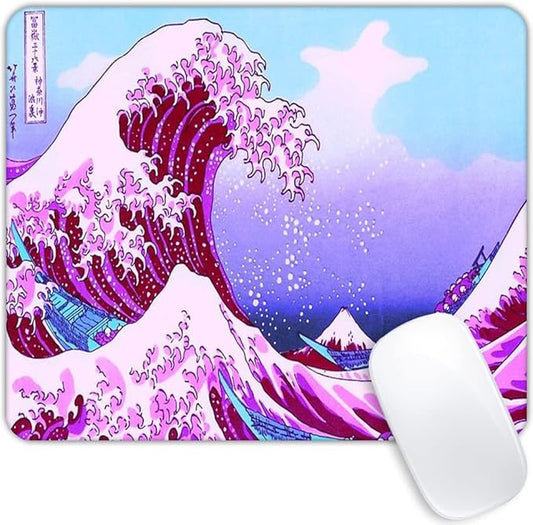 Pink Waves Mouse pad Customized Mousepad Non-Slip Rubber Base Mouse Pads for Computers Laptop Office Desk Accessories Mouse pad