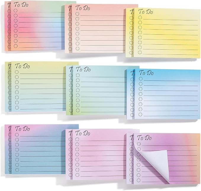 Mr. Pen- to Do List Sticky Notes, 3"x4", 900 Sheets, Gradient Colors, to Do List Notepad, Lined Sticky Notes