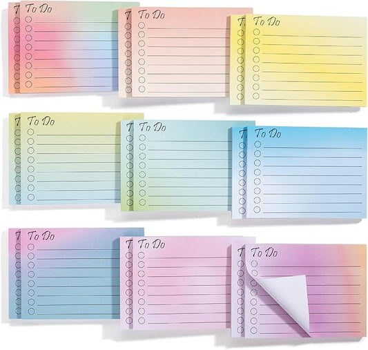 Mr. Pen- to Do List Sticky Notes, 3"x4", 900 Sheets, Gradient Colors, to Do List Notepad, Lined Sticky Notes
