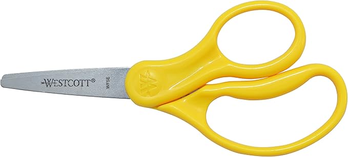 Westcott Right- & Left-Handed Scissors For Kids, Back to School, Classroom Supplies, 5-Inch Pointed Safety Scissors, Assorted, 6 Pack (16455)