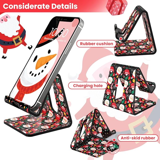 Crpich Acrylic Cell Phone Stand, Portable Phone Holder, Phone Stand for Desk, Compatible with Phone 14 13 12 Pro Max Mini 11 Xr 8 Plus SE, Switch, Android Smartphone, Pad, Tablet