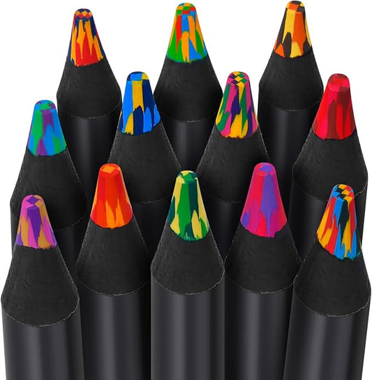 Easter Basket Stuffers for Teens, Easter Basket Essentials, Girl Boys Art Supplies Trendy Stuff 12 Colored Rainbow Pencils, Birthday Party Favors Arts and Crafts 5-12 Year Old