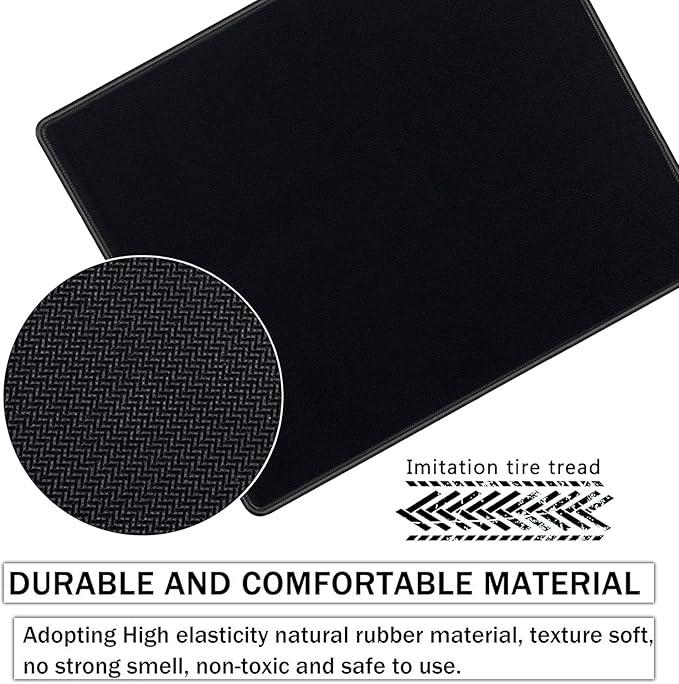 SaiTech IT 5 Pack 2mm Mouse Pad with Stitched Edges Non-Slip Rubber Base, Premium-Textured and Waterproof Mousepads Bulk, Mouse Pad for Computers, Laptop, Office & Home, 8.66 x 7.1 inch