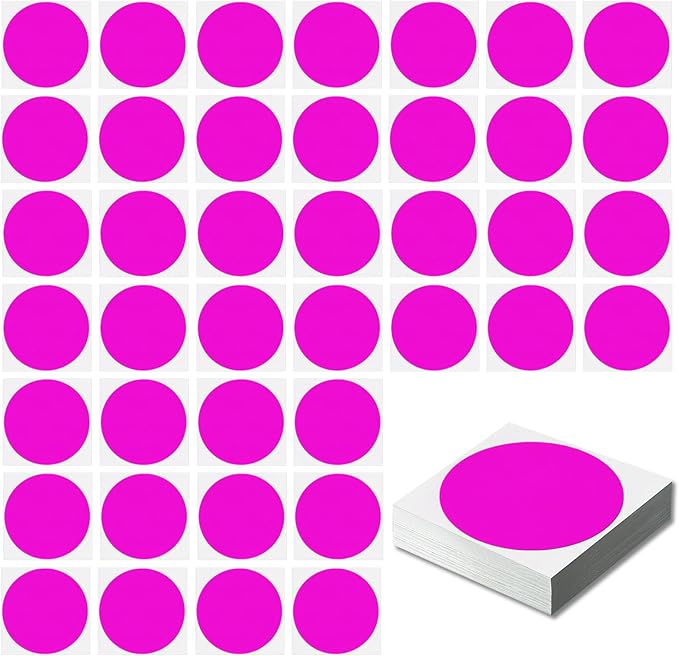 Classroom Floor Stickers Floor Marker Dots, 40Pcs Carpet Spot Markers Line Up Dots Spots, Carpet Circles Carpet Dots for Classroom Decoration Table Teacher Supplies (Pink)