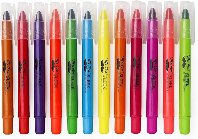 Mr. Pen- Gel Highlighters, Fluorescent Bible Highlighter, Pack of 12, No Bleed Highlighter, Highlighters Assorted Color, Bible Journaling Supplies