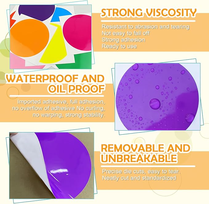 Classroom Floor Stickers Floor Marker Dots, 40Pcs Carpet Spot Markers Line Up Dots Spots, Carpet Circles Carpet Dots for Classroom Decoration Table Teacher Supplies (Purple)