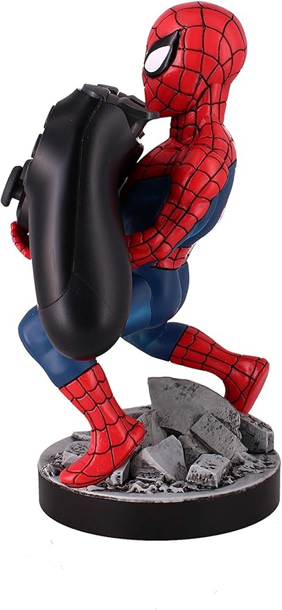 Exquisite Gaming: Marvel: The Amazing Spider-Man - Original Mobile Phone & Gaming Controller Holder, Device Stand, Cable Guys, Licensed Figure 8 Inch