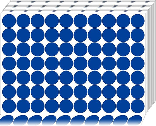 1400 PCS Blue Dot Stickers Round Coding Labels Circle Dots Labels Stickers Polka Circle Dot Stickers Label Sticker for Office,Classroom,Papers Etc