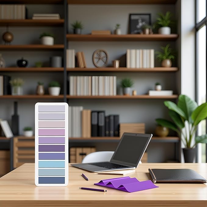 200 Pcs Sticky Index Tabs Small Sticky Notes Book Tabs,Tabs for Notebooks, Page Markers Notes Tabs Writable and Book Flags Tabs Post It Tabs Strip Index Tabs for Page Marking Classify File (Purple)