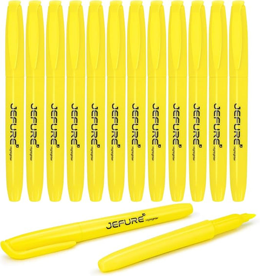 12 Pcs Highlighters, Chisel Tip, yellow Bible Highlighters Bulk - Quick Dry, Ideal for Studying, Note-Taking, School Supplies for Teachers