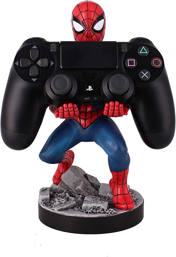 Exquisite Gaming: Marvel: The Amazing Spider-Man - Original Mobile Phone & Gaming Controller Holder, Device Stand, Cable Guys, Licensed Figure 8 Inch