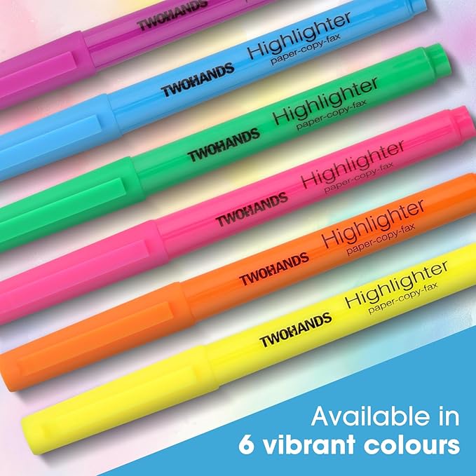 TWOHANDS Highlighters Assorted Colors pack 30 Highlighters bulk,Chisel Tip Marker Pens,Quick-drying,21328