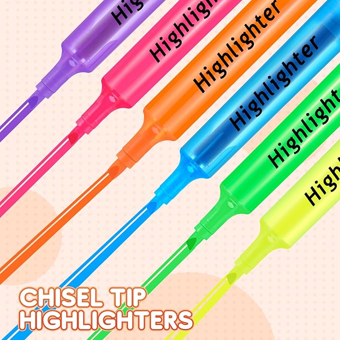Qilery 72 Pack Highlighters Bulk, Tank Style Chisel Tip Highlighters Markers Pack Quick Drying for Adult Coloring, Home Office Supplies (Orange)