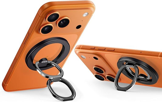ESR for MagSafe Phone Grip, MagSafe Ring Holder, Magnetic Phone Ring Holder, Magnetic Phone Grip with 2-Way Stand for iPhone 17/16/15/14/13/12, Samsung, Google, All Smartphones(2 Metal Rings included)