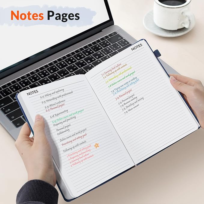 SUNEE 2026-2027 Weekly & Monthly Hardcover Planner 5.5" x 8.3" - 12 Month (July 2026 - June 2027), Small Academic Year Calendar Planner, Pocket, Notes, 100 GSM Paper, Deep Blue