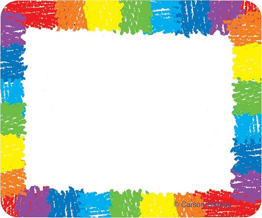 Carson Dellosa 40PC Boho Rainbow Name Tags, Colorful Nametags for Daycare Labels, Locker Organization, Hello My Name is Stickers, Back to School Decor, Classroom Essentials, and Teacher Supplies