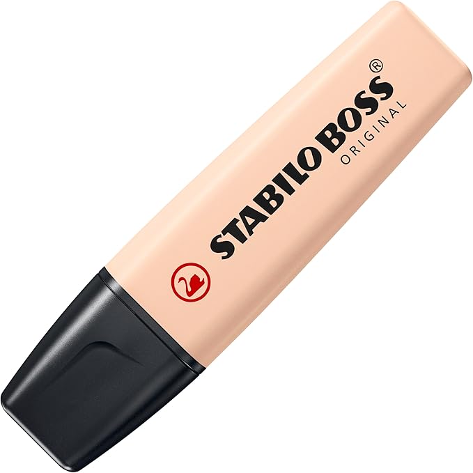 STABILO Highlighter BOSS ORIGINAL NatureCOLORS - Pack of 6 - Beige, Warm Grey, Earth Green, Sienna, Mud Green, Umber